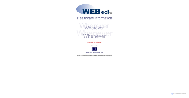 Security scan screenshot of https://www.webeci.com