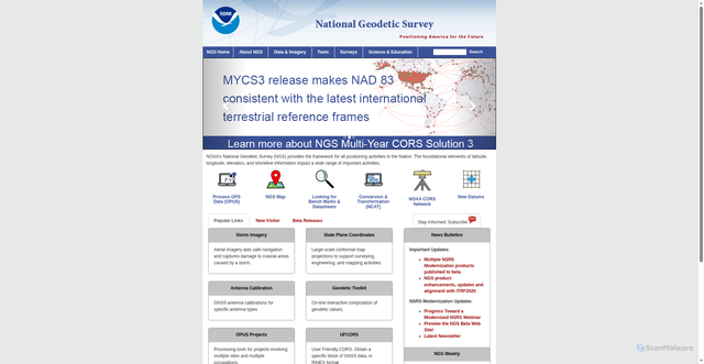 Security scan screenshot of https://geodesy.noaa.gov
