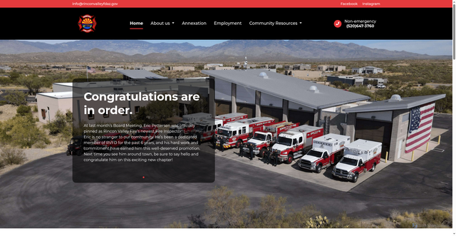 Security scan screenshot of https://rinconvalleyfdaz.gov/