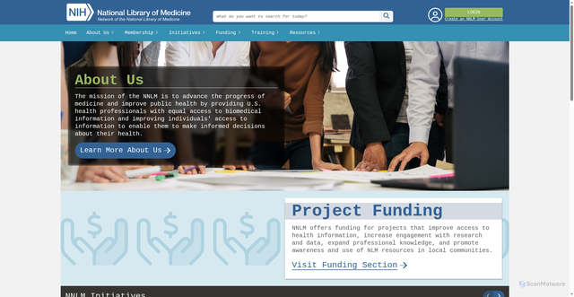 Security scan screenshot of https://www.nnlm.gov/