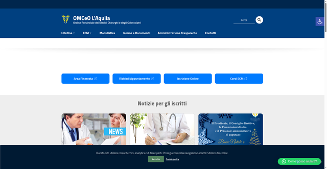 Security scan screenshot of https://ordinemediciaq.it/