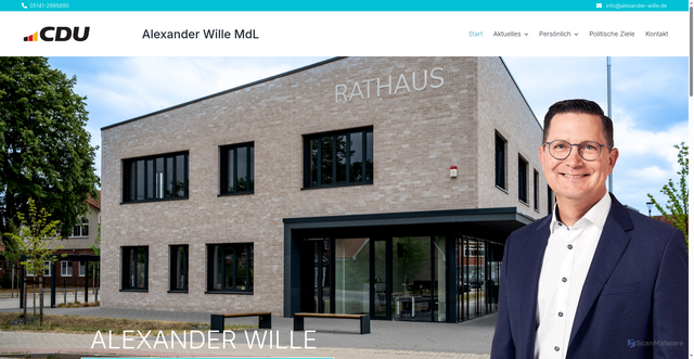 Security scan screenshot of https://alexander-wille.de