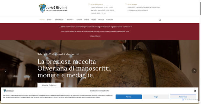 Security scan screenshot of https://oliveriana.pu.it/