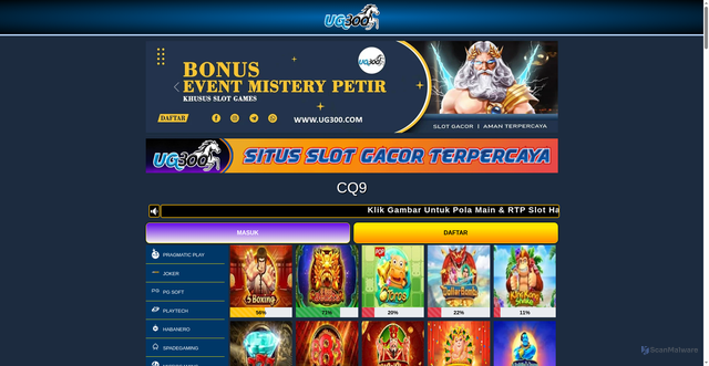 Security scan screenshot of https://rtpug300-27.com/cq9/