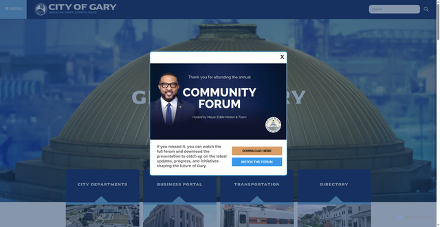 Security scan screenshot of https://www.gary.gov/