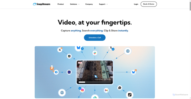 Security scan screenshot of https://snapstream.com
