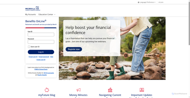 Security scan screenshot of https://www.benefits.ml.com/