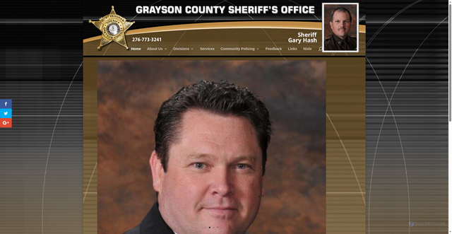 Security scan screenshot of https://www.graysoncountysheriff.com/