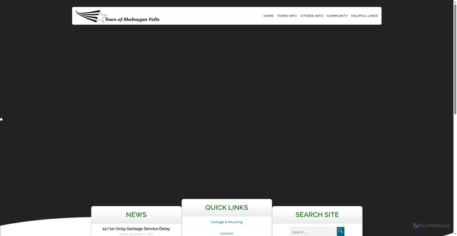 Security scan screenshot of https://townofsheboyganfallswi.gov/