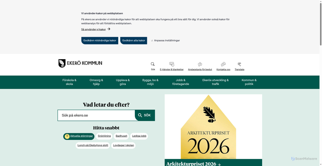Security scan screenshot of https://www.ekero.se/