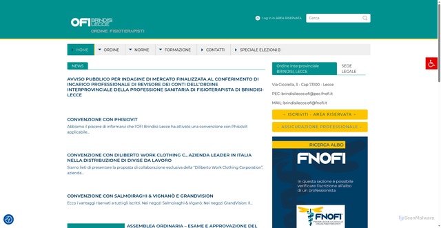 Security scan screenshot of https://www.fnofi.it/ofi-brindisi/