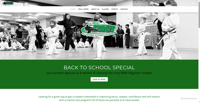 Security scan screenshot of https://www.epkarate.com/