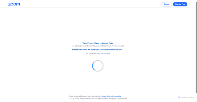 Security scan screenshot of http://us06webzoomus2fj2f830440905293.com/2661951713/invite.php