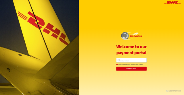 Security scan screenshot of https://dhl-express-dev.firebaseapp.com/