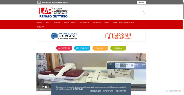 Security scan screenshot of https://www.liceoartisticobagheria.edu.it/