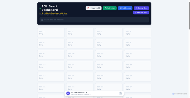 Security scan screenshot of https://smart-icu-handover-100bedsv3-iw1tsbf7v5.edgeone.app/