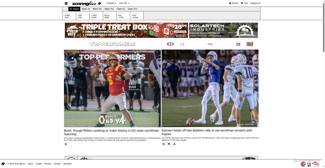 Security scan screenshot of https://scoringlive.com/boysbasketball/gamesummary.php?gameid=36987
