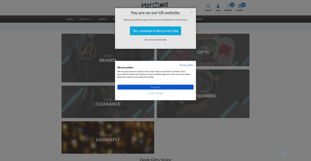 Security scan screenshot of https://merchoid.com