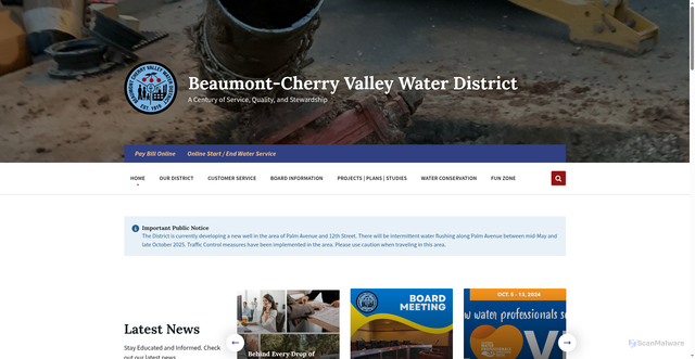 Security scan screenshot of https://bcvwd.gov/