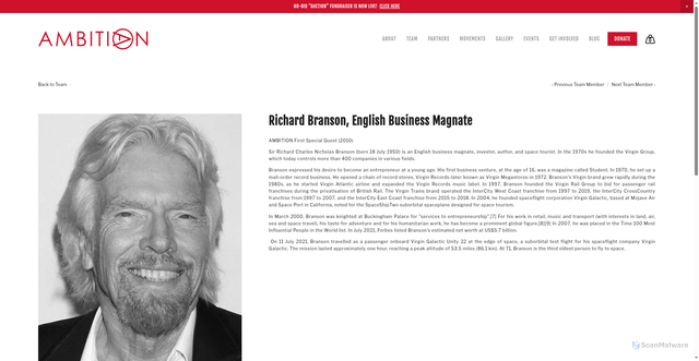 Security scan screenshot of https://www.ambition.org/team/richard-branson