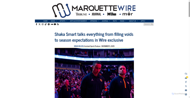 Security scan screenshot of https://marquettewire.org/4144319/sports/shaka-smart-talks-everything-from-filling-voids-to-season-expectations-in-wire-exclusive/