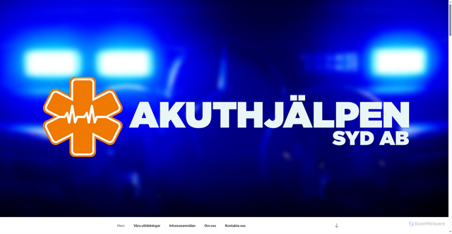 Security scan screenshot of https://akuthjalpensyd.se