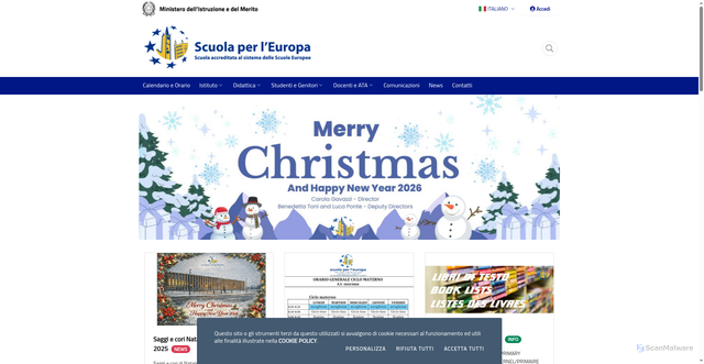 Security scan screenshot of https://www.scuolaperleuropa.eu/