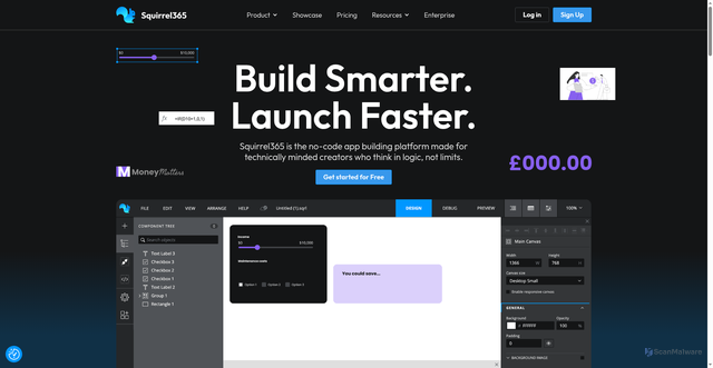 Security scan screenshot of https://squirrel365.io
