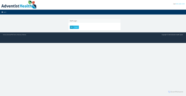 Security scan screenshot of https://adventist.dromosrx.com