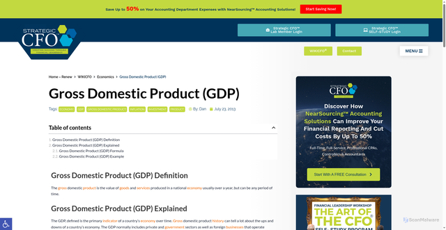 Security scan screenshot of https://strategiccfo.com/articles/economics/gross-domestic-product-gdp/