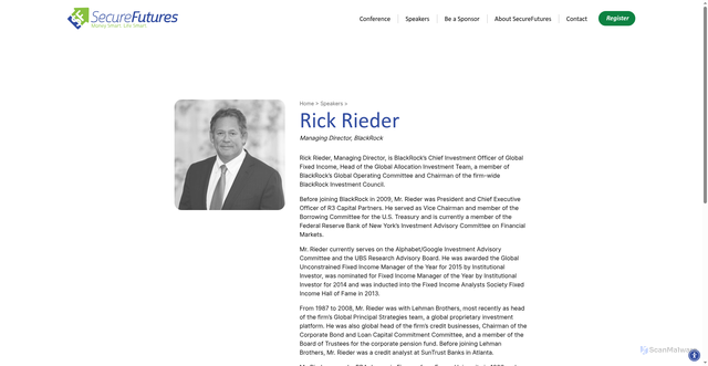 Security scan screenshot of https://securefuturesconference.com/rick-rieder/