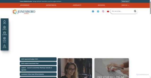 Security scan screenshot of https://jonesboroar.gov/