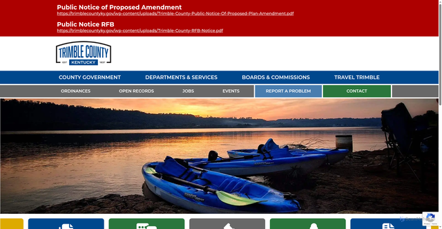Security scan screenshot of https://trimblecountyky.gov/