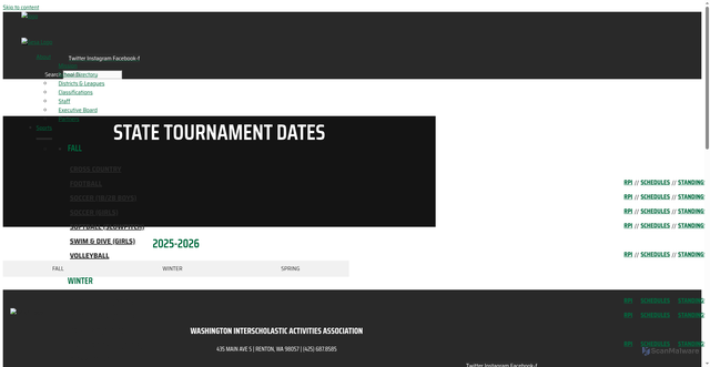Security scan screenshot of https://www.wiaa.com/state/