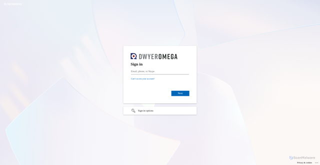 Security scan screenshot of https://omegaeng.sharepoint.com