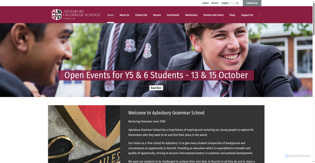 Security scan screenshot of https://www.ags.bucks.sch.uk/