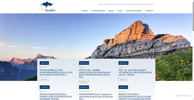 Security scan screenshot of https://www.montagnaleader.org/