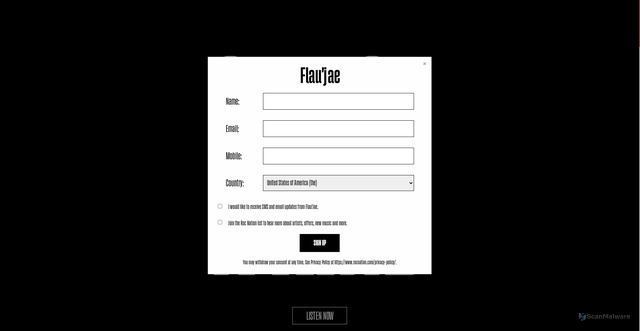 Security scan screenshot of https://theflaujaejohnson.com/