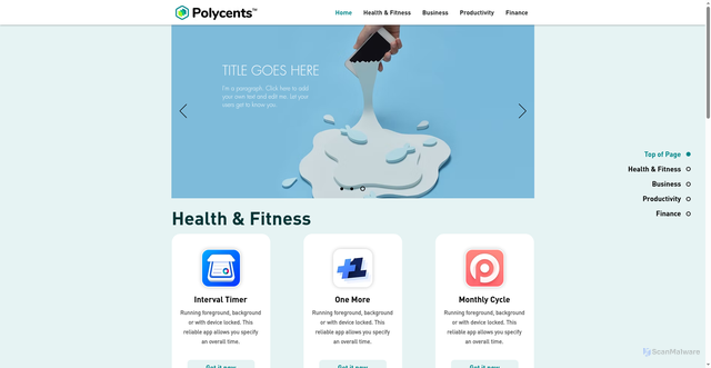 Security scan screenshot of https://polycents.com