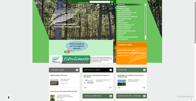 Security scan screenshot of https://www.fitosanitario.re.it/