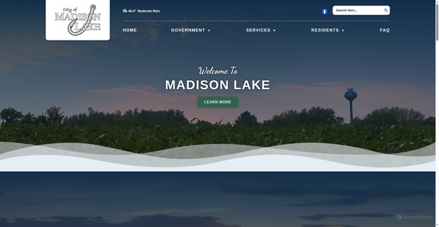 Security scan screenshot of https://www.ci.madison-lake.mn.us/