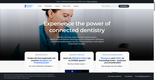 Security scan screenshot of https://www.dentsplysirona.com