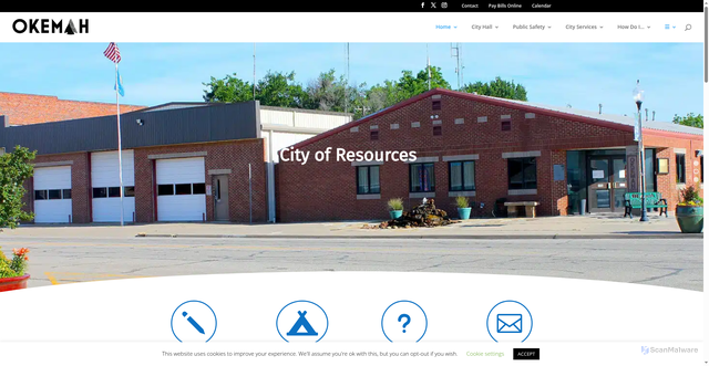Security scan screenshot of https://okemahok.gov/