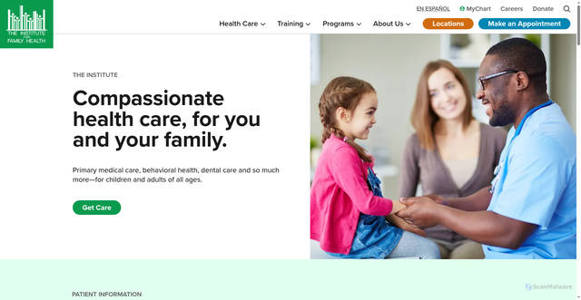Security scan screenshot of https://institute.org