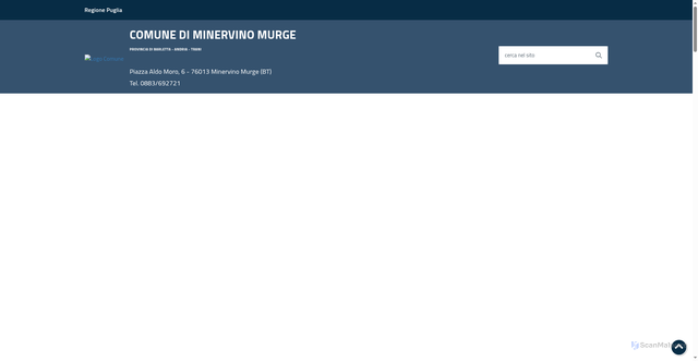 Security scan screenshot of https://www.comune.minervinomurge.bt.it/hh/index.php