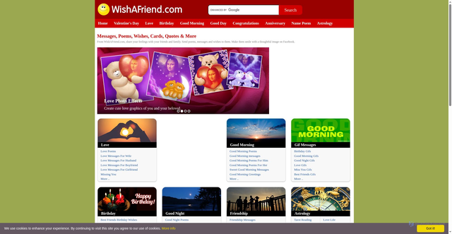 Security scan screenshot of https://www.wishafriend.com