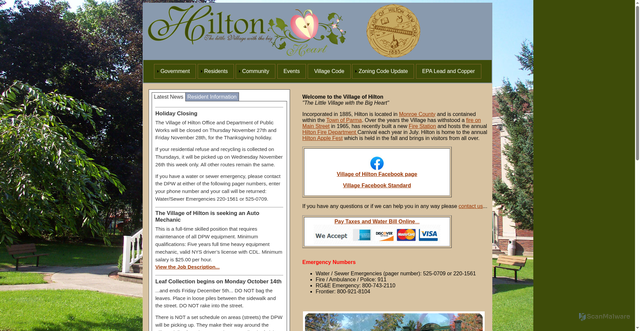 Security scan screenshot of https://hiltonny.gov/