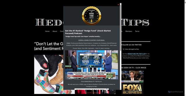 Security scan screenshot of https://www.hedgefundtips.com/dont-let-the-gloom-fool-you-stock-market-and-sentiment-results/