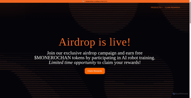 Security scan screenshot of http://monerochan.finance/