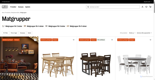Security scan screenshot of https://www.mio.se/matbord-och-matgrupper/matgrupper?utm_source=MioMedlem_AM&utm_medium=email&utm_campaign=AUTO_BI_Soffa_MAIL3_H2026&eclub=Fnt9vkKBVNpMfA0L8xAMmI9wyHAJU8Fq5cajsWLx7Bo%3DRK0bm%2Bi507NmbjXkZRZzugcO0YlKnBhCnFUOkU359MWzZBJf2kDRsMuSWCtOBS5%2F2WJrWn5jK%2Br89CkiGM8GZexmauYSIQ6iQtV75CKW0R2GXJBq6UDLzgLfXfA9NO21bJ3S%2BqLYwSgKJi8n5QNohfmLucNUR8mvUvkULMOe8Q3nXYOdzcWfrs2fX%2BIyKSIYn7su%2ByFdgQs0z837siVvnw%3D%3D